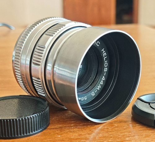 Helios photo lens silver - helios,